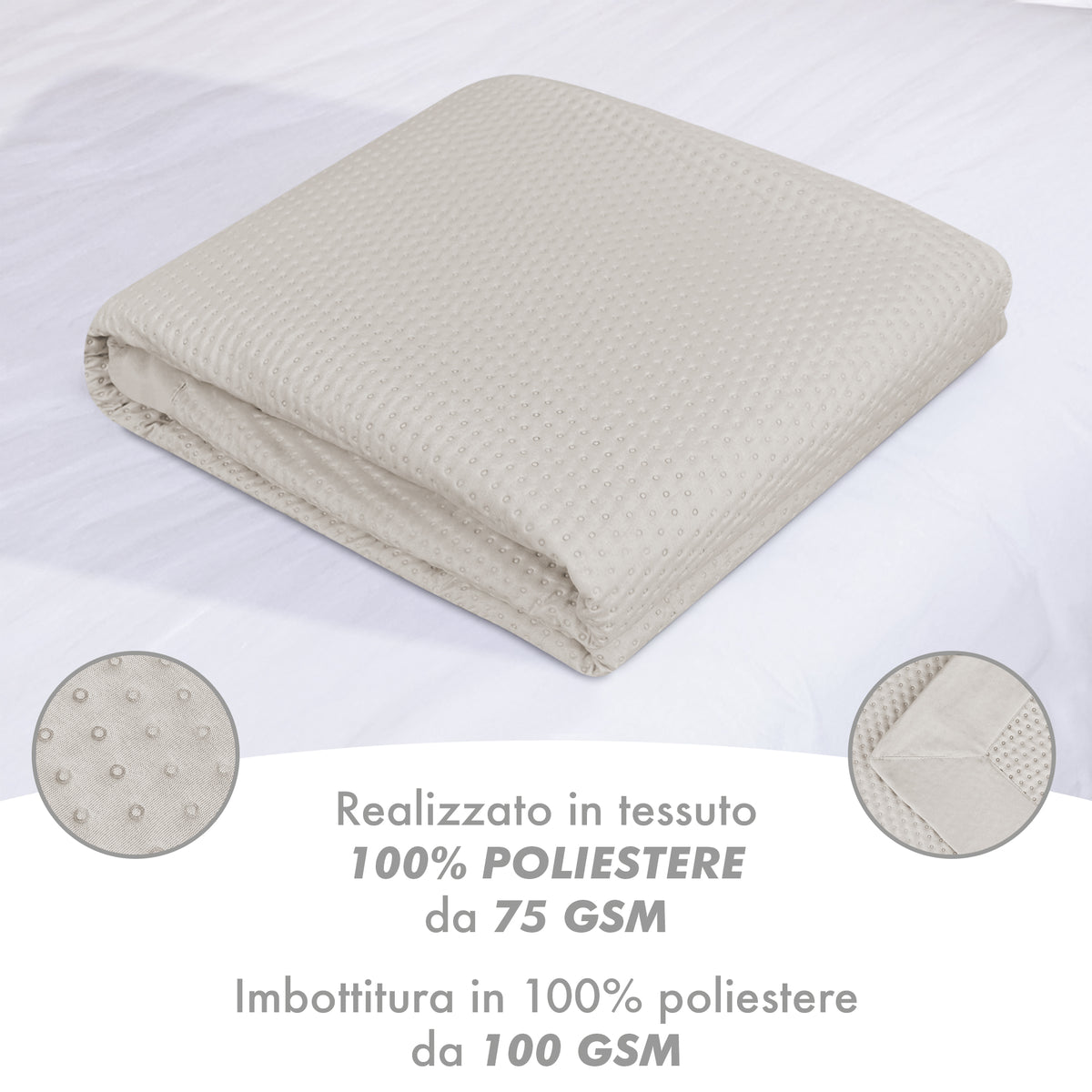 Trapuntino Matrimoniale Elegante Copriletto Con Balza Applicata Trapuntatura Pinsonic Tinta Unita Due Piazze Coperta Letto Leggera Primavera Estate Trapunta