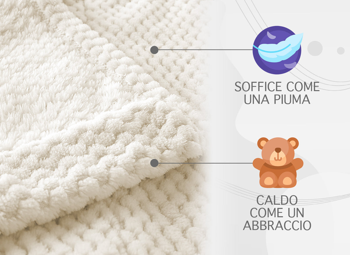 Vestaglia Calda Morbida Pile Felpa Divano Coperta Maniche Lunghe Scialle Pigiama