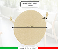 Cuscini Rotondi Per Sedie Cucina Imbottiti Sfoderabili Con Cerniera Cuscino Rotondo Ø 40 Cm Sedia Tavolo Lavabile In Lavatrice Con Lacci Per Fissaggio Prodotto Italiano Comodi