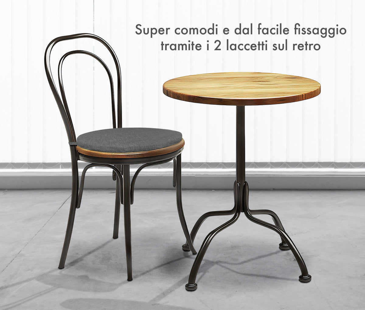 Cuscini Rotondi Per Sedie Cucina Imbottiti Sfoderabili Con Cerniera Cuscino Rotondo Ø 40 Cm Sedia Tavolo Lavabile In Lavatrice Con Lacci Per Fissaggio Prodotto Italiano Comodi