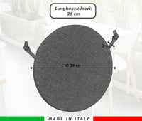 Cuscini Rotondi Per Sedie Cucina Imbottiti Sfoderabili Con Cerniera Cuscino Rotondo Ø 40 Cm Sedia Tavolo Lavabile In Lavatrice Con Lacci Per Fissaggio Prodotto Italiano Comodi