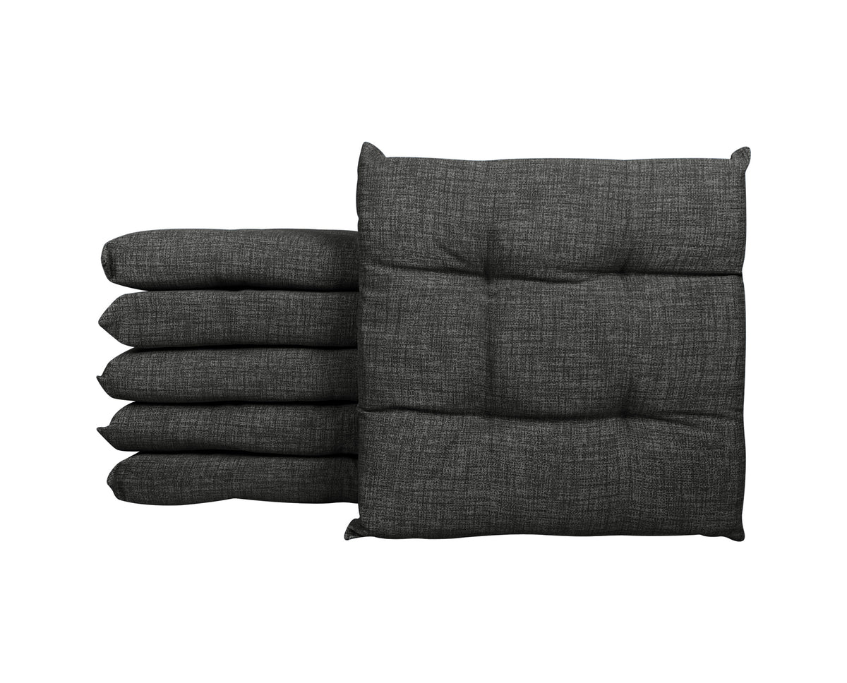 Cuscino arredo sedia Set 6 Cuscini Con Lacci, 4 Punti,Prodotto Italiano 40 x 40 in Spessore 6 Cm Lavorati a Mano mattonella 100% cotone