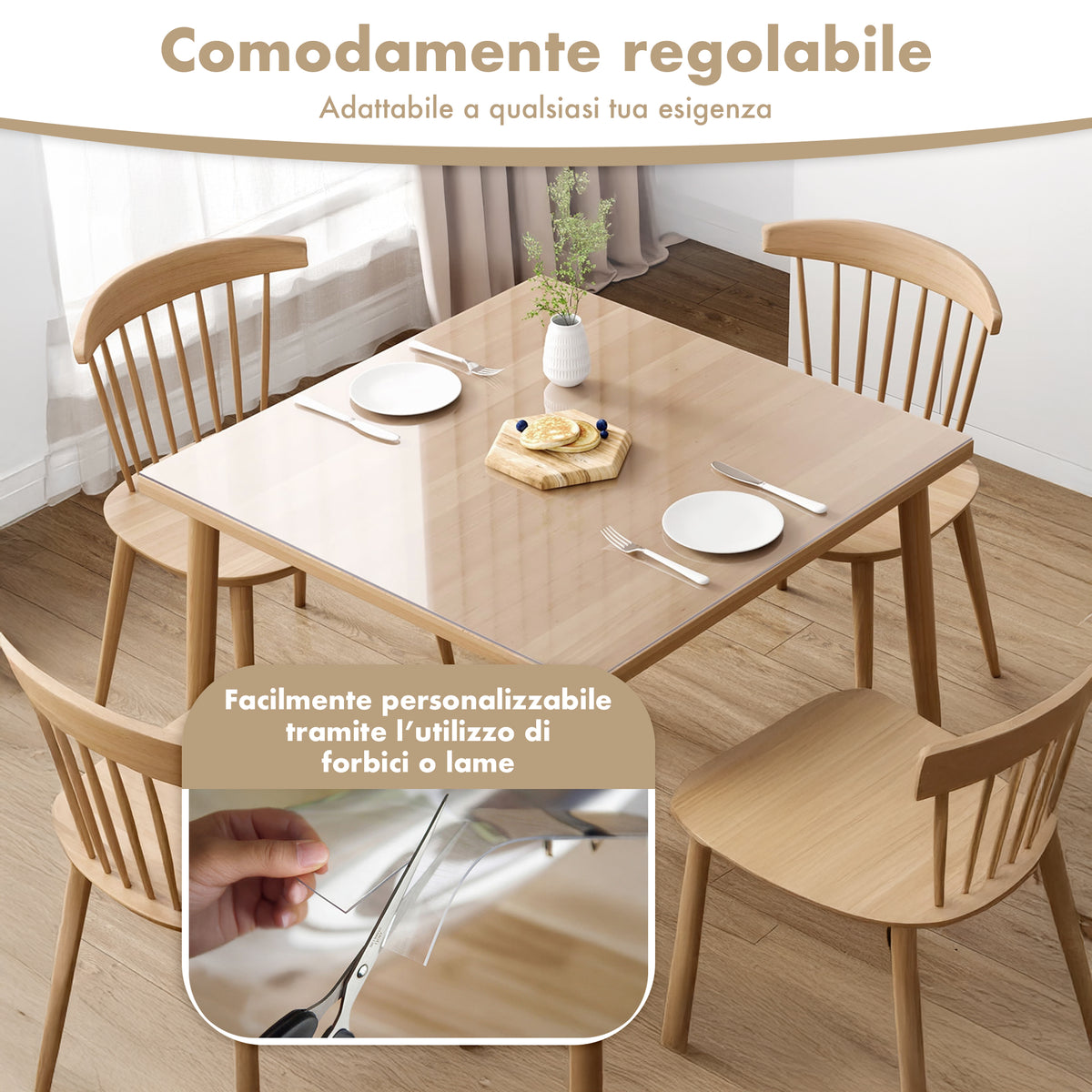 Copritavolo Trasparente In Pvc 1.5 Mm Pellicola Protettiva Il Gruppone Passione Casa