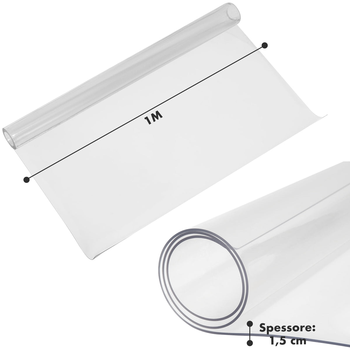 Copritavolo Trasparente In Pvc 1.5 Mm Pellicola Protettiva Il Gruppone Passione Casa