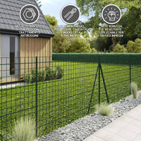 Rotolo Rete Metallica Antiruggine Per Recinzione Lunghezza 25 Metri Varie Altezze Acciaio Zincato Rivestito Pvc Recinzioni Giardino Terrazzo