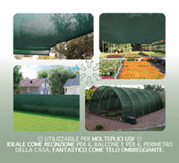 Rete Ombreggiante Diverse Misure Frangivista Telo Privacy Frangivento Verde  Ombra Terrazzi Giardini