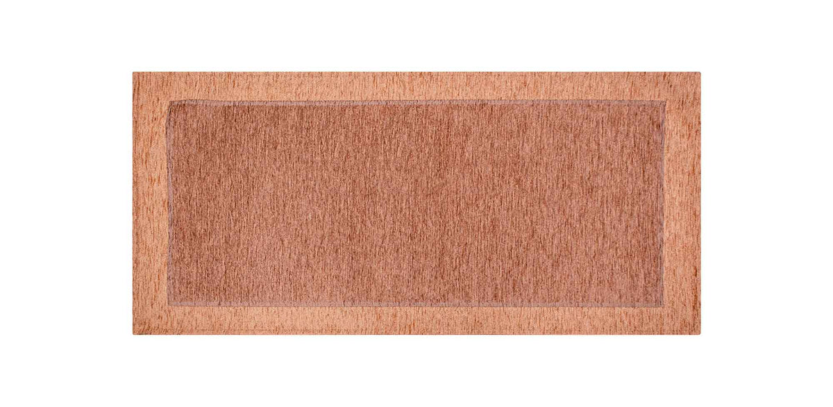 Tappeto Arredo Moderno Antiscivolo in Ciniglia Made in italy  Cotone Roma RosaAntico