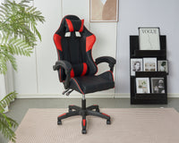 Sedia Gaming Professionale SimilPelle Reclinabile Con Braccioli Poltrona Ufficio Regolabile in Altezza Pistone Gas,Cuscino Poggiatesta E Lombare Gamer