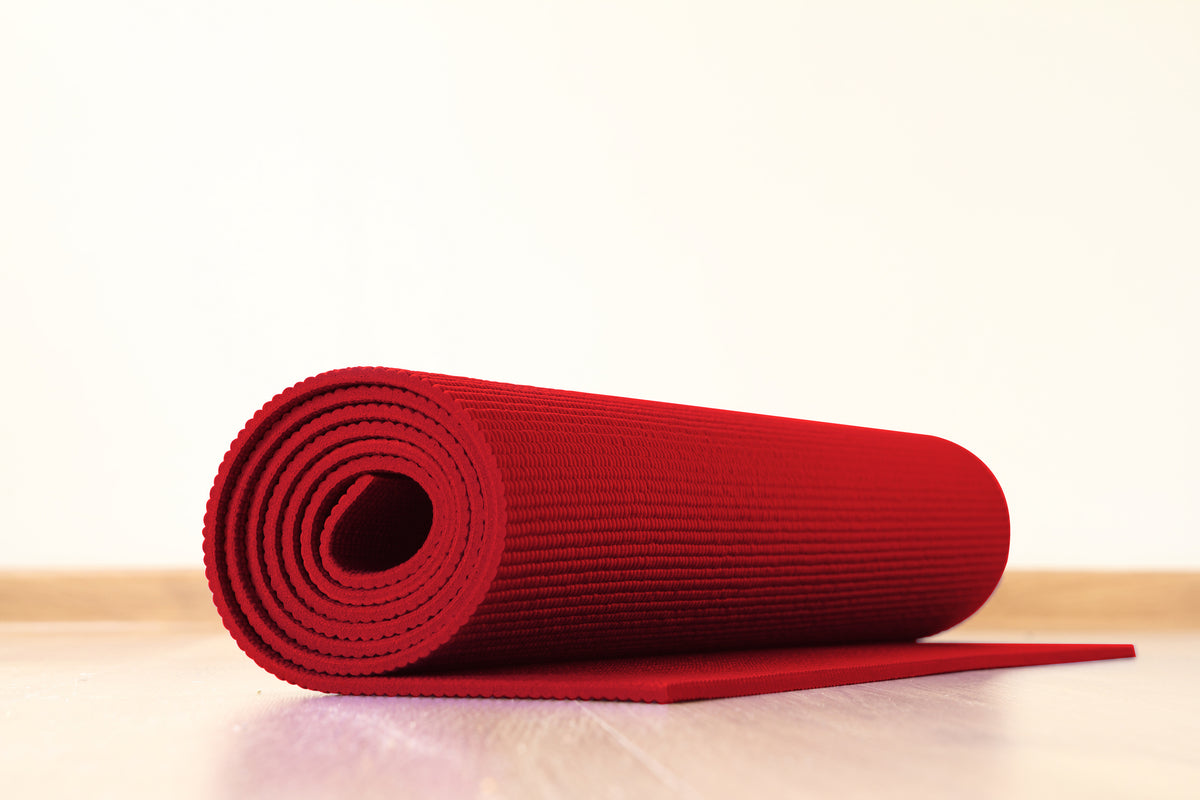 Tappetino Yoga Fitness Ginnastica Tappeto Palestra Antiscivolo Arrotolabile 61 x 173 Cm