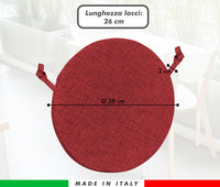 Cuscini Rotondi Per Sedie Cucina Imbottiti Sfoderabili Con Cerniera Cuscino Rotondo Ø 40 Cm Sedia Tavolo Lavabile In Lavatrice Con Lacci Per Fissaggio Prodotto Italiano Comodi