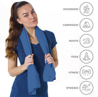 Set 2 Asciugamani Palestra Sport Salviette Sportive In Microfibra Compatte Ultraleggere Fitness Sauna Yoga Viaggio Asciugamano Piscina Salvietta Corsa Telo Allenamento Lavabili No Odori