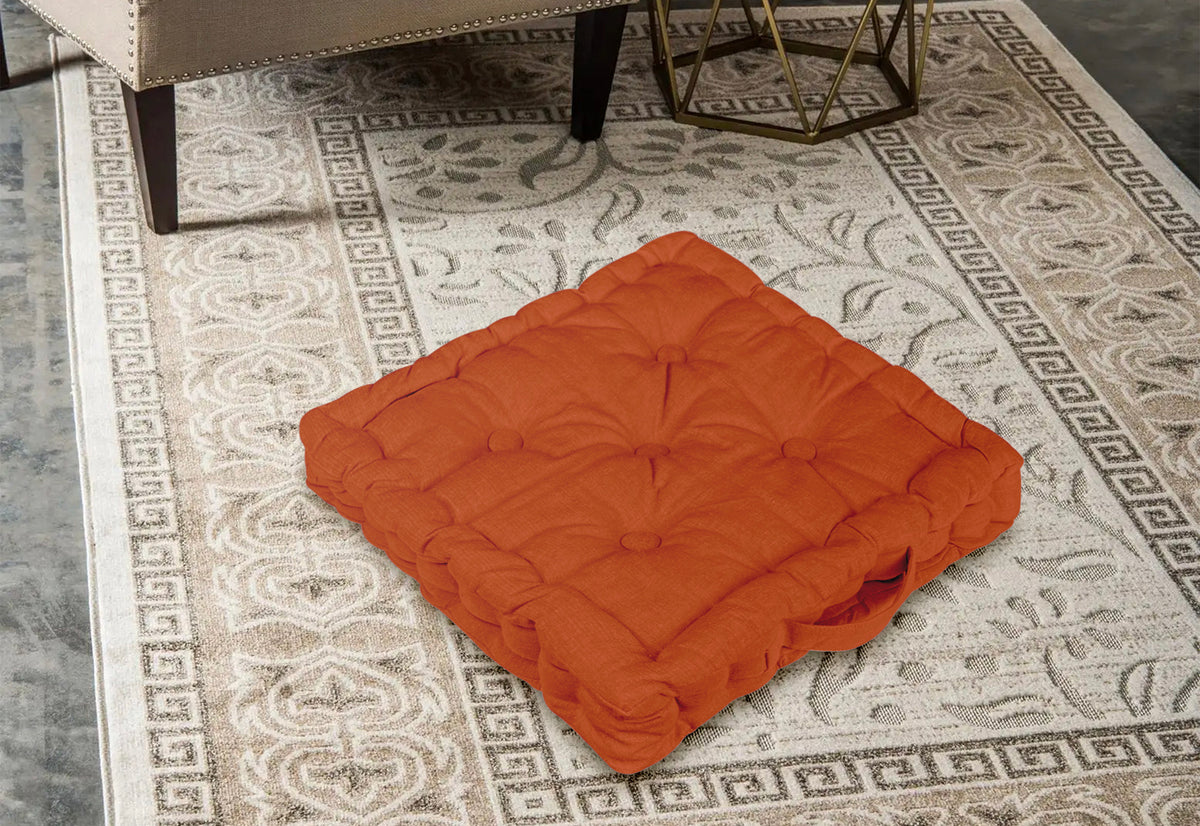 6 Pezzi Cuscini Sedia Quadrati Alti Mattonella Trapuntati Cuscino Da Pavimento Con Maniglia 40x40 Cm Altezza 6 Cm Cuscino Spesso Cucina Interno Esterno Coprisedia