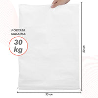 50 Pezzi Sacchi Multiuso In Rafia Per Sabbia Giardino Foglie Edilizia Detriti Macerie Altamente Resistenti In Polipropilene Riutilizzabili Impermeabili