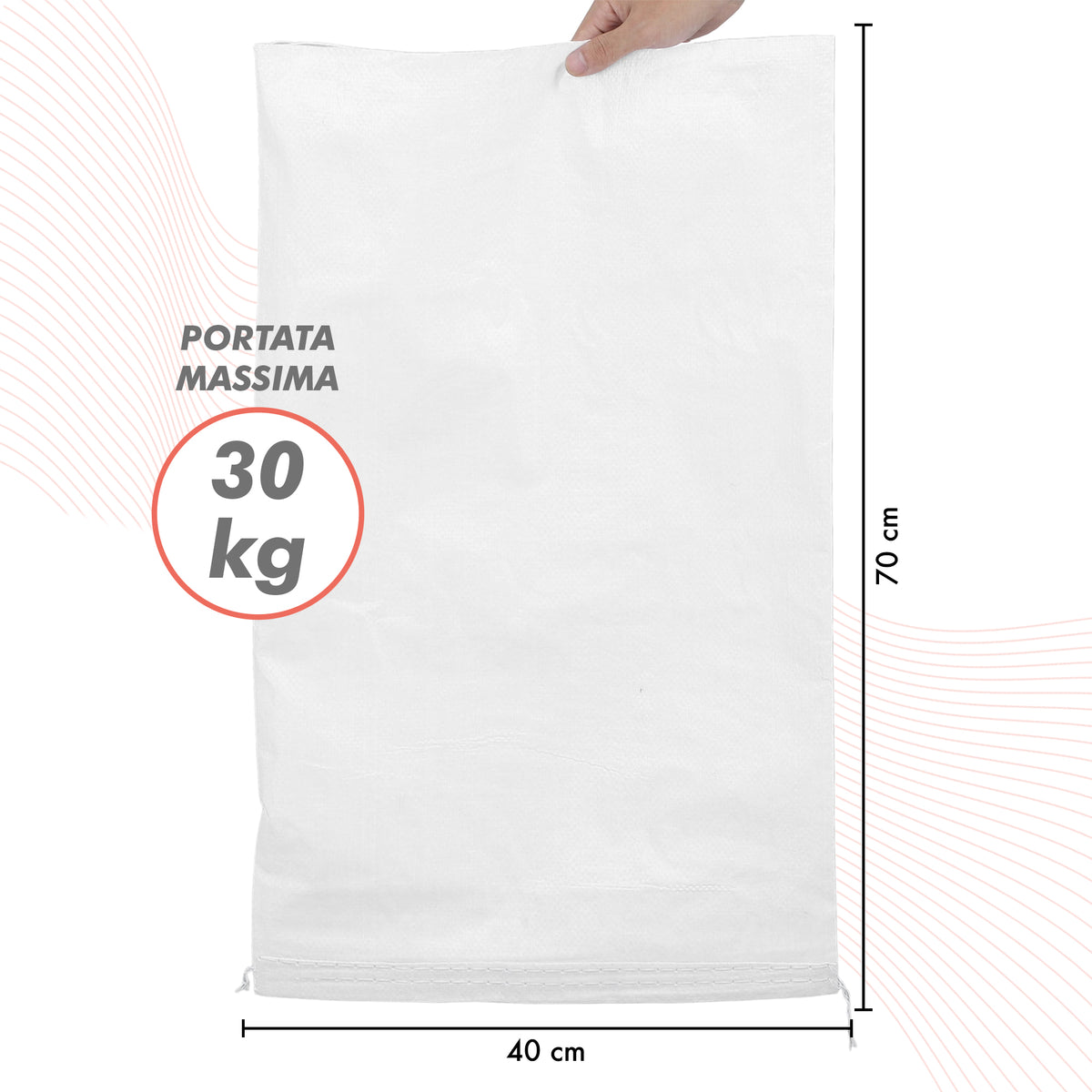 50 Pezzi Sacchi Multiuso In Rafia Per Sabbia Giardino Foglie Edilizia Detriti Macerie Altamente Resistenti In Polipropilene Riutilizzabili Impermeabili