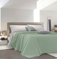 Copriletto Nido D'ape 100% Cotone Tinta Unita Prodotto Italiano Waffle Coperta Estiva Leggera
