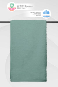 Set 10 Teli Asciugamani In Cotone Professionali 50 x 95 Cm Vari Colori 350Gr Tinta Unita Spugna