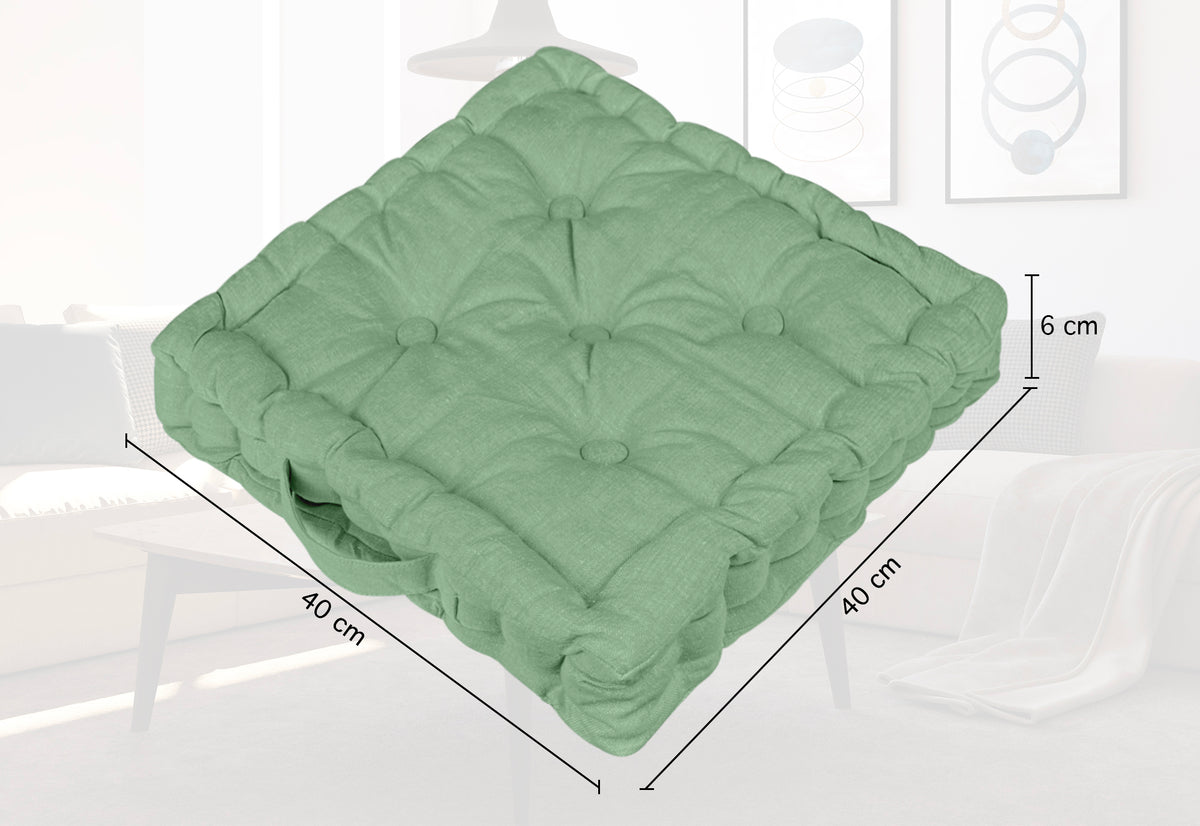 6 Pezzi Cuscini Sedia Quadrati Alti Mattonella Trapuntati Cuscino Da Pavimento Con Maniglia 40x40 Cm Altezza 6 Cm Cuscino Spesso Cucina Interno Esterno Coprisedia