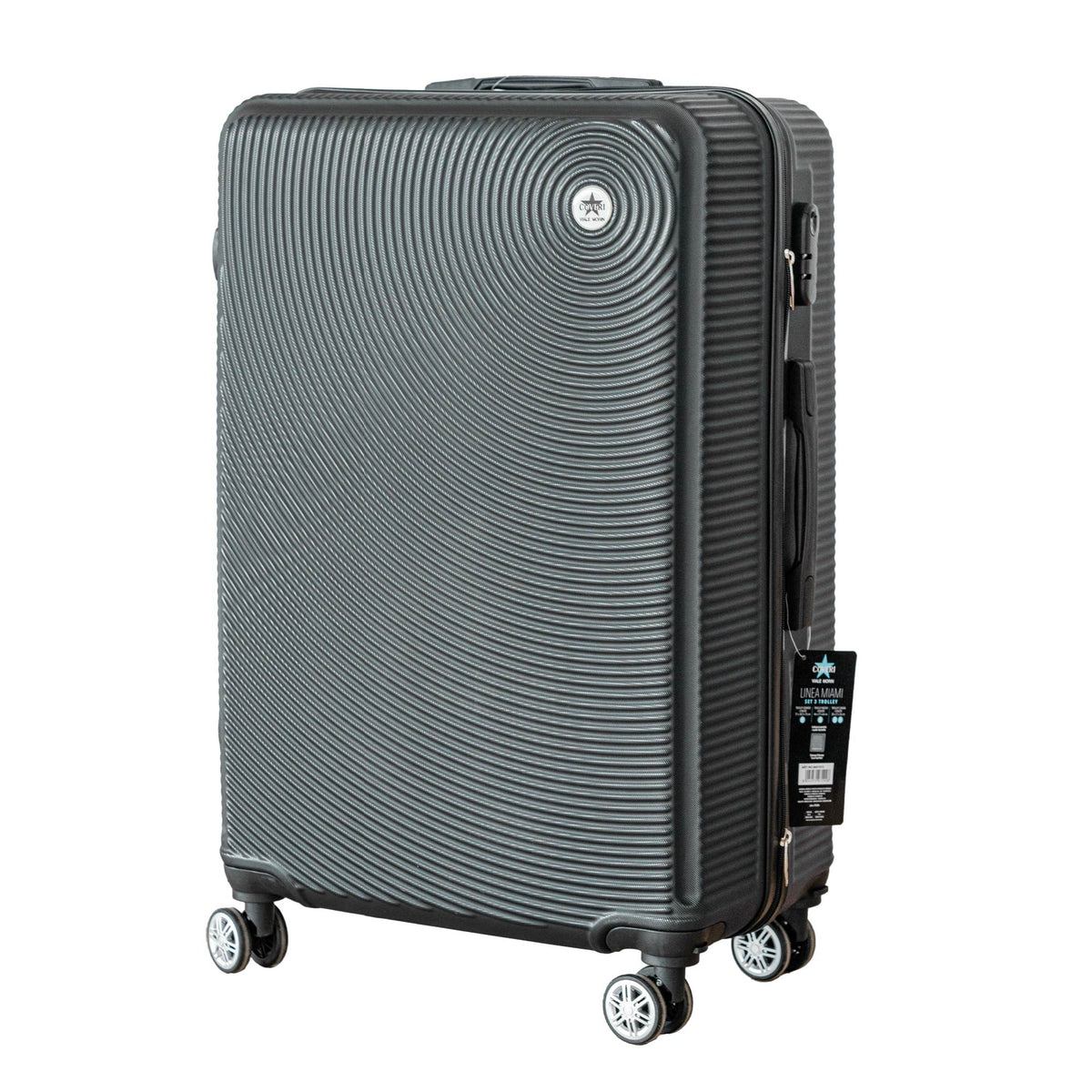 Coveri Set Di 3 Valigie Rigide ABS Valigia Da Viaggio Con Chiusura Lucchetto Combinazione Grande Media Piccola Forti Resistenti Manico Telescopico Ruote Staccabili Trolley