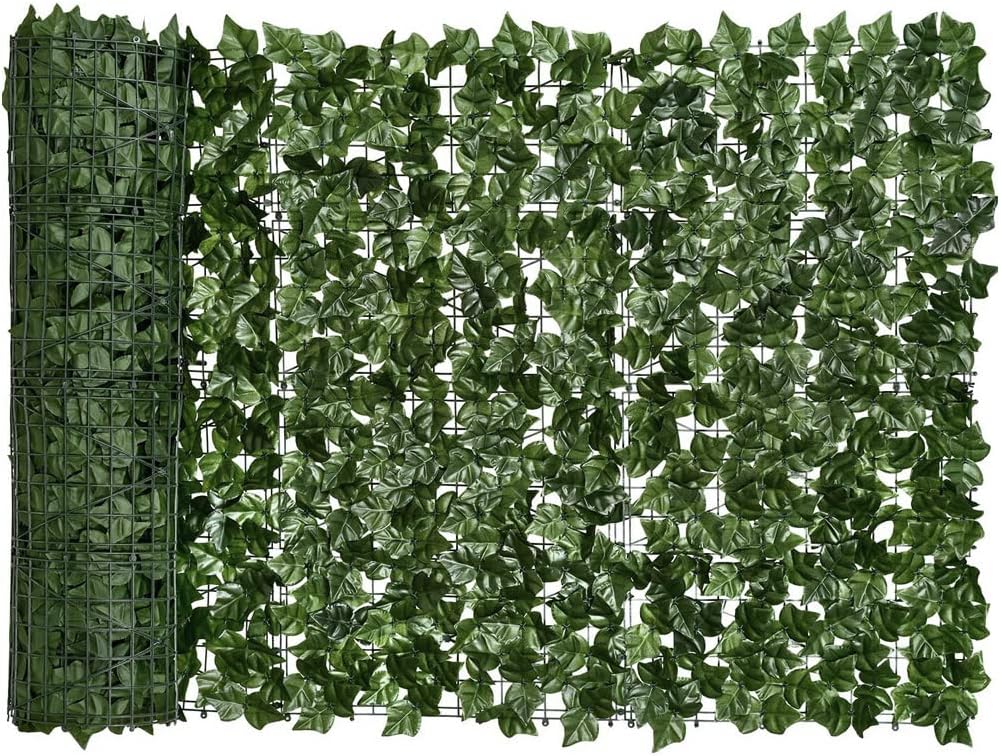 Künstliche Hecke aus immergrünem Efeu, Sichtschutz und Windschutz Il G – Ilgruppone