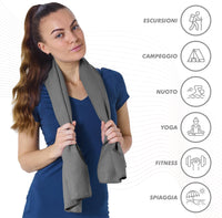Set 2 Asciugamani Palestra Sport Salviette Sportive In Microfibra Compatte Ultraleggere Fitness Sauna Yoga Viaggio Asciugamano Piscina Salvietta Corsa Telo Allenamento Lavabili No Odori