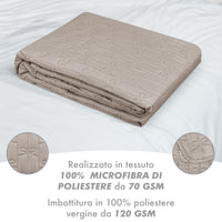 Copriletto Fiocco Trapuntato Matrimoniale Elegante Trapuntino Con Trapuntatura Fantasia Fiocchetti Due Piazze Coperta Letto Leggera Primavera Estate Trapunta Coperta Leggera Fiocchetto
