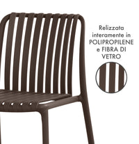 Set 4 Sedie In Polipropilene e Fibra Di Vetro Trattamento Uv Antiscolorimento il Gruppone Passione Casa