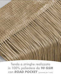 Tenda A Fili Stringhe Anti Mosche Insetti Finestre Porta Finestra Elegante Tinta Unita Divisorio Con Asola Passante Per inserimento Di Bastoni Zanzariera Adattabile Con Forbici Zanzariera Elegante