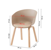 Set Di 4 Sedie Da Cucina Pontrone Sala Da Pranzo Stile Scandinavo Sedia Di Design Moderno Gambe In Metallo Effetto Legno Schienale In Polipropilene Con Cuscino Imbottito Design Moderno