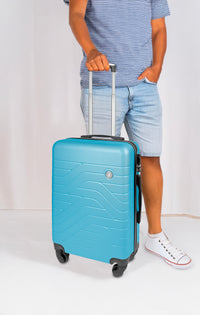 Trolley Bagaglio Mano Rigido 37x20x54.5 Piccolo Ultraleggero Valigia In Abs Con 4 Ruote Manico Chiusura Di Sicurezza Per Compagnie Low Cost Economy Zaino Da Viaggio