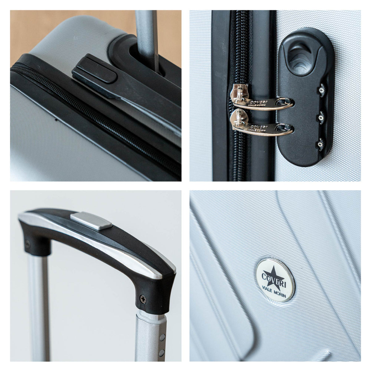 COVERI Trolley Bagaglio Mano Rigido 38x56x23 Piccolo Ultraleggero Valigia In Abs Con 4 Ruote Removibili Manico Chiusura Di Sicurezza Per Compagnie Low Cost Economy Zaino Da Viaggio