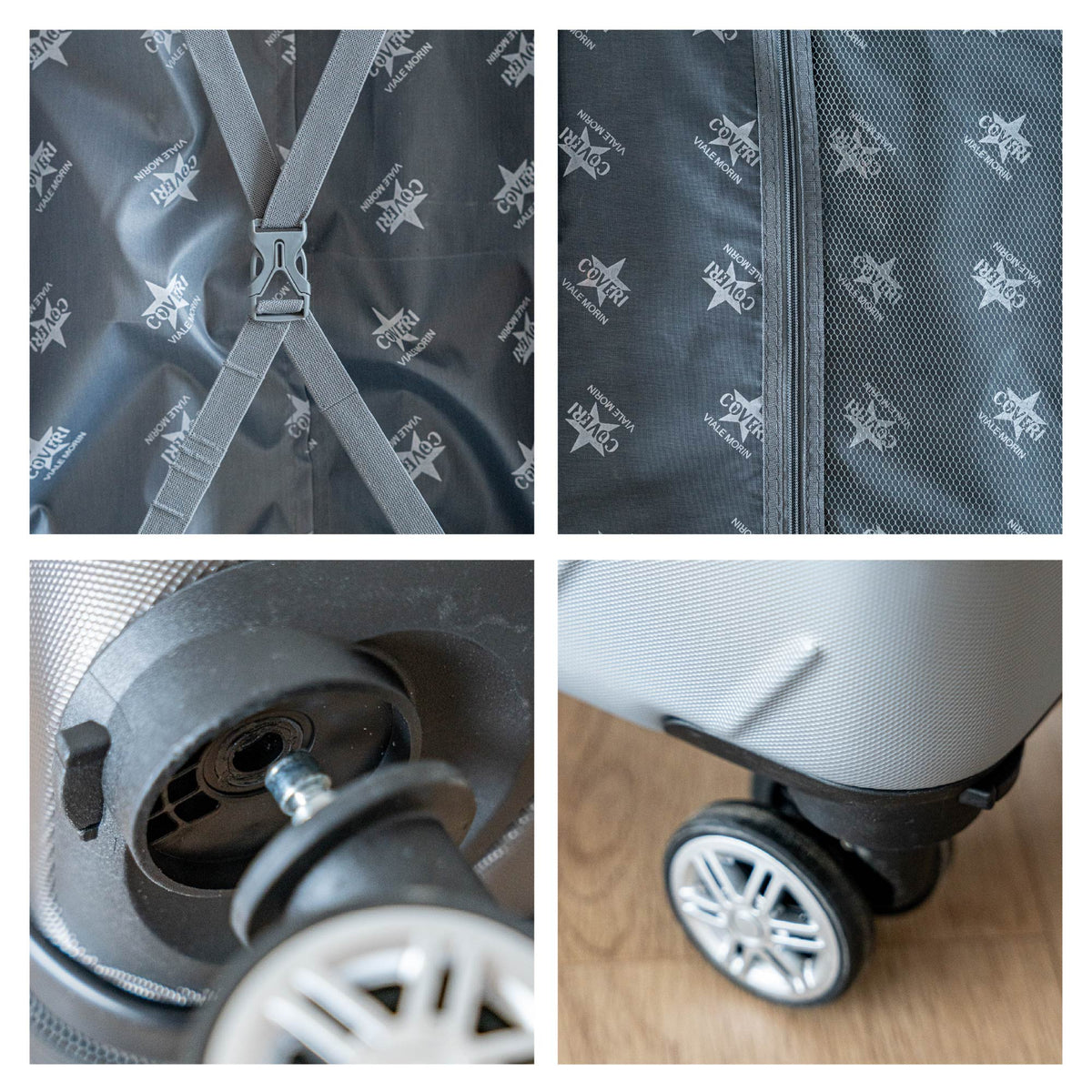 COVERI Trolley Bagaglio Mano Rigido 38x56x23 Piccolo Ultraleggero Valigia In Abs Con 4 Ruote Removibili Manico Chiusura Di Sicurezza Per Compagnie Low Cost Economy Zaino Da Viaggio