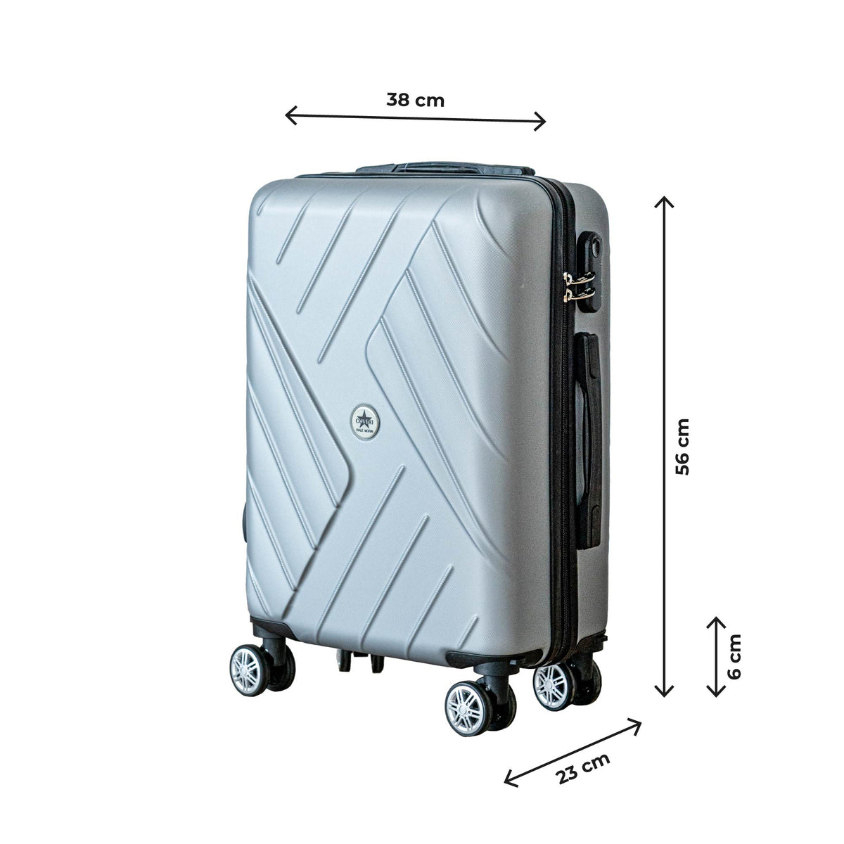 COVERI Trolley Bagaglio Mano Rigido 38x56x23 Piccolo Ultraleggero Valigia In Abs Con 4 Ruote Removibili Manico Chiusura Di Sicurezza Per Compagnie Low Cost Economy Zaino Da Viaggio