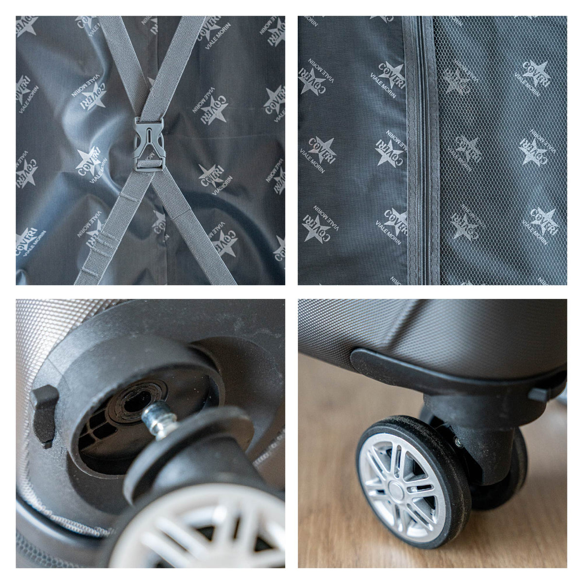 COVERI Trolley Bagaglio Mano Rigido 38x56x23 Piccolo Ultraleggero Valigia In Abs Con 4 Ruote Removibili Manico Chiusura Di Sicurezza Per Compagnie Low Cost Economy Zaino Da Viaggio