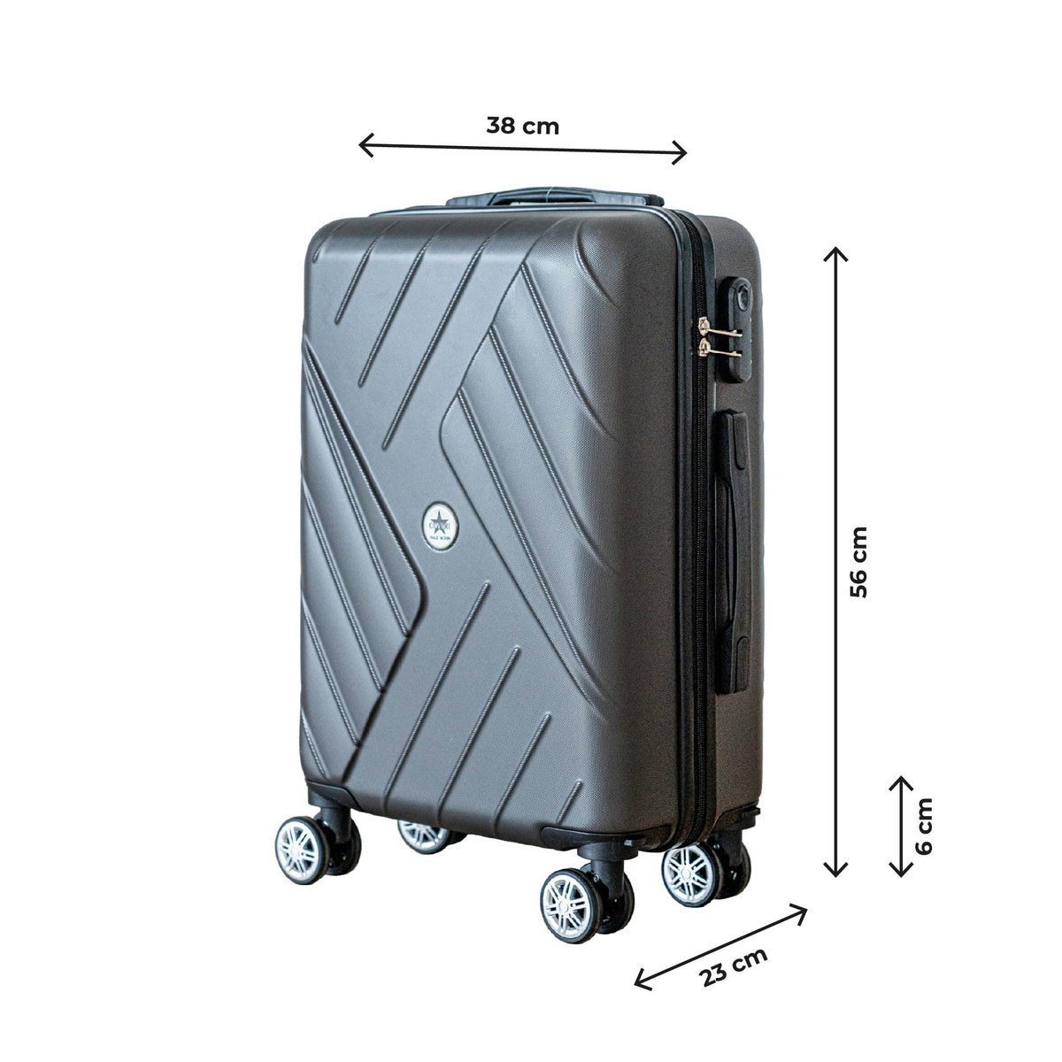 COVERI Trolley Bagaglio Mano Rigido 38x56x23 Piccolo Ultraleggero Valigia In Abs Con 4 Ruote Removibili Manico Chiusura Di Sicurezza Per Compagnie Low Cost Economy Zaino Da Viaggio