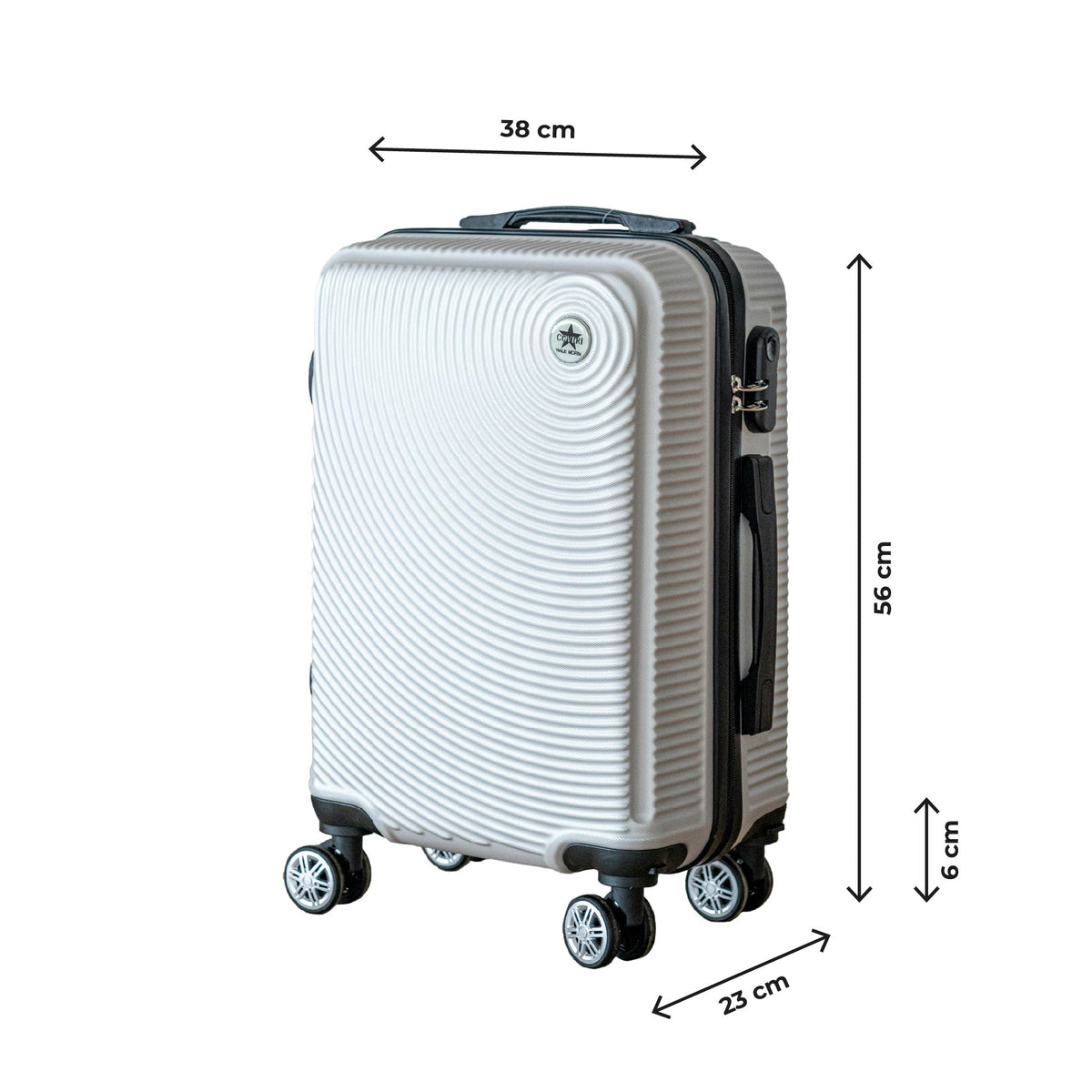 COVERI Trolley Bagaglio Mano Rigido 38x56x23 Piccolo Ultraleggero Valigia In Abs Con 4 Ruote Removibili Manico Chiusura Di Sicurezza Per Compagnie Low Cost Economy Zaino Da Viaggio