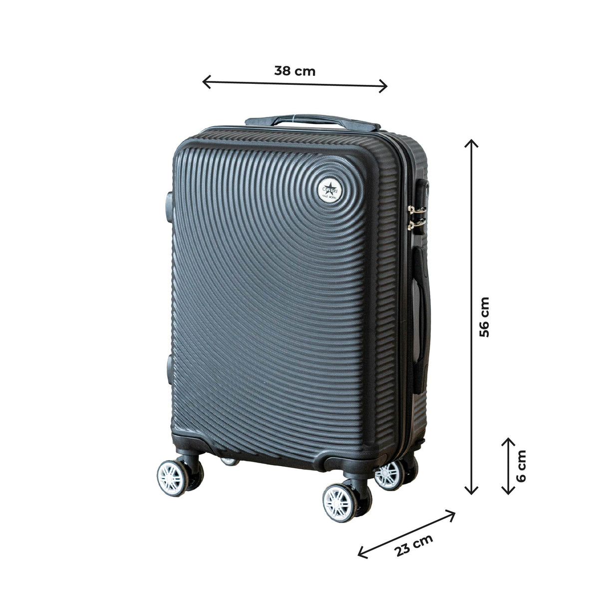 COVERI Trolley Bagaglio Mano Rigido 38x56x23 Piccolo Ultraleggero Valigia In Abs Con 4 Ruote Removibili Manico Chiusura Di Sicurezza Per Compagnie Low Cost Economy Zaino Da Viaggio