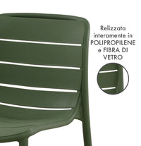 Set 4 Sedie In Polipropilene e Fibra Di Vetro Trattamento Uv Antiscolorimento il Gruppone Passione Casa