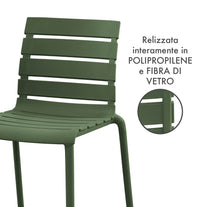 Set 4 Sedie In Polipropilene e Fibra Di Vetro Trattamento Uv Antiscolorimento il Gruppone Passione Casa