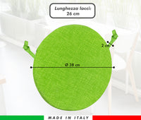 Cuscini Rotondi Per Sedie Cucina Imbottiti Sfoderabili Con Cerniera Cuscino Rotondo Ø 40 Cm Sedia Tavolo Lavabile In Lavatrice Con Lacci Per Fissaggio Prodotto Italiano Comodi