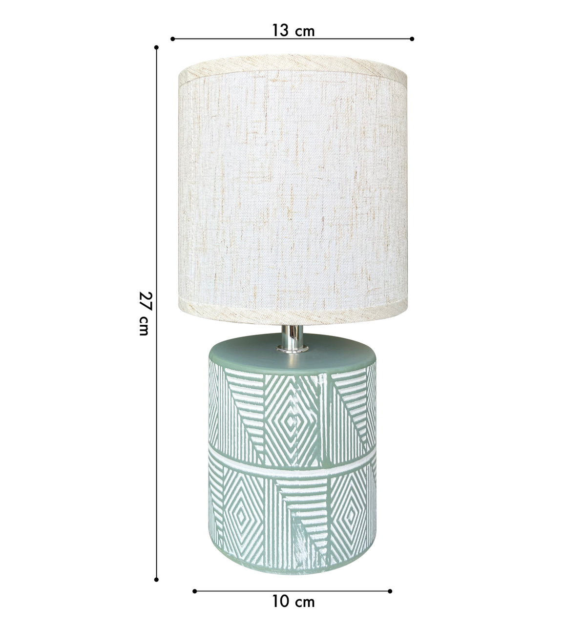 Lampada Moderna Da Comodino Con Decorazione Azteco Certificata RoHS In Ceramica Con Paralume 45W Scrivania Tavolo Abat Jour