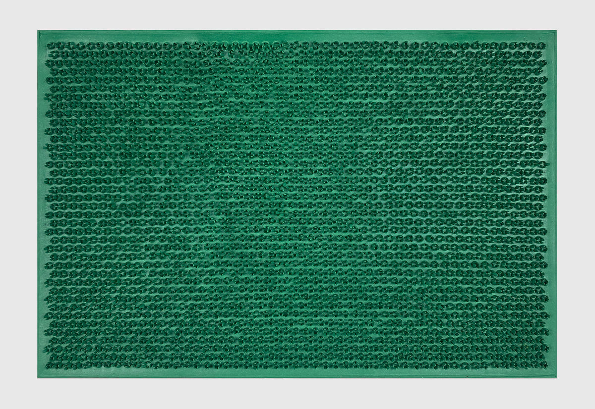 Zerbino In Gomma 40 x 60 Cm Ingresso Antiscivolo Tappeto AsciugaPassi Facile da Pulire Antibatterico e Resistente Rettangolare Tappetino 2 Colori