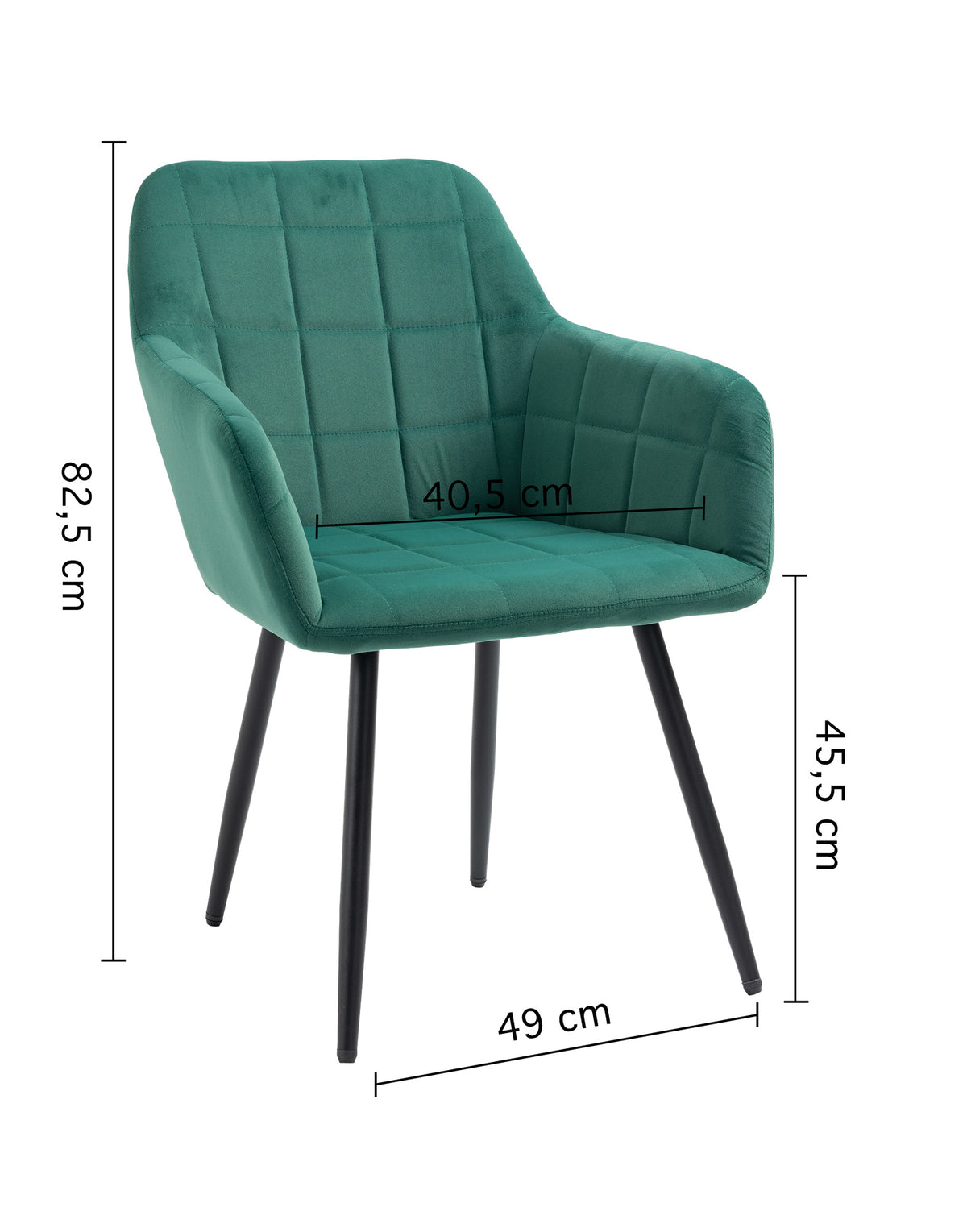 Poltroncina Classica con Braccioli per Camera da Letto in Velluto Design Moderno, con Gambe in Metallo Modello Odette