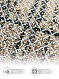 Tappeto Arredo Moderno Antiscivolo in Ciniglia Made in italy Disegni Piazzati Cotone Misure Grande