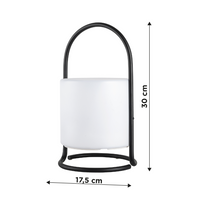 Lampada Da Esterno Led Lanterna Impermeabile Resistente Design Moderno Tavolo Arredo Giardino Luce Colore Bianco Caldo/Freddo Antiruggine Certificata RoHS Trasportabile