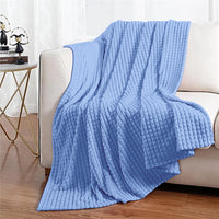 Coperta Flanella Invernale,Plaid Pile Morbida Calda Lavorazione Quadretti Peluche Copri Letto Divano Finta Pelliccia Doppio Lato