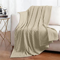 Coperta Flanella Invernale,Plaid Pile Morbida Calda Lavorazione Quadretti Peluche Copri Letto Divano Finta Pelliccia Doppio Lato
