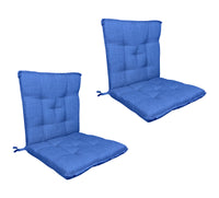 Set Cuscini Sedia Con Schienale e Laccetti Banda Elastica 40 x 80 Cm