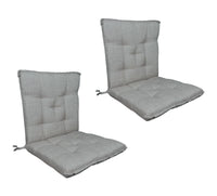 Set Cuscini Sedia Con Schienale e Laccetti Banda Elastica 40 x 80 Cm