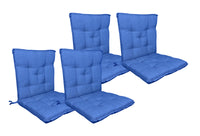 Set Cuscini Sedia Con Schienale e Laccetti Banda Elastica 40 x 80 Cm