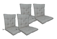 Set Cuscini Sedia Con Schienale e Laccetti Banda Elastica 40 x 80 Cm